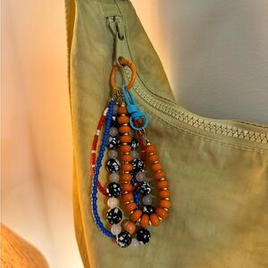 Beaded bag charm